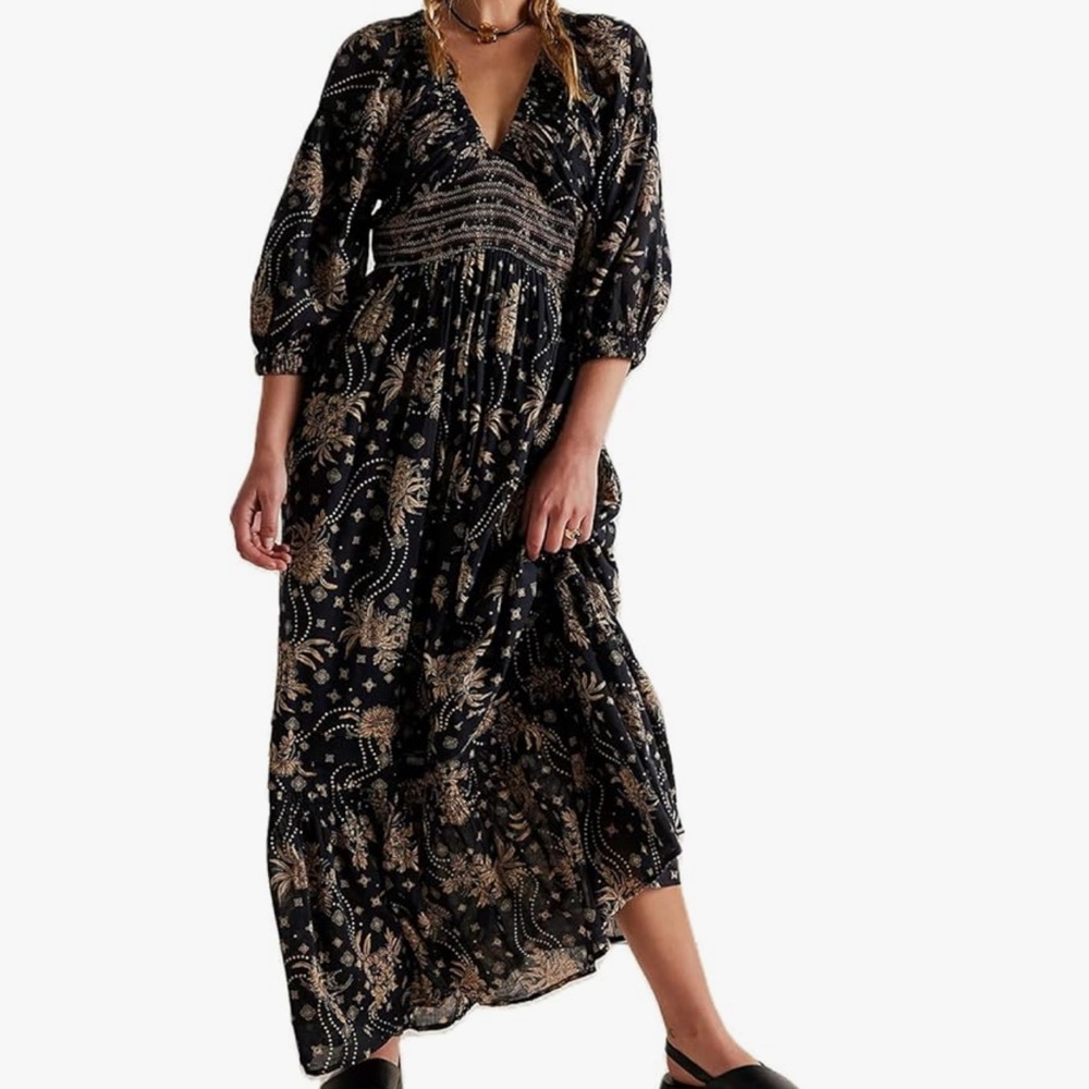 Boho Flowy Maxi Dress